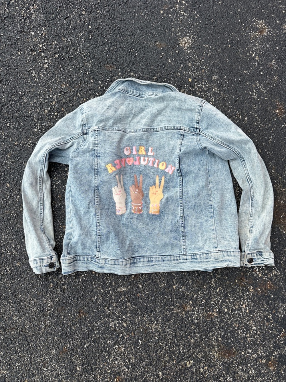 Barbie Light Blue Denim Jacket with Pink Logo - Picture 6 of 9